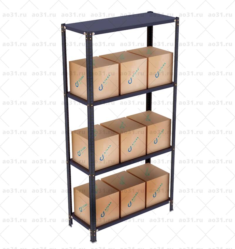 Стеллаж MS Standart Black 2000x1000x400/4