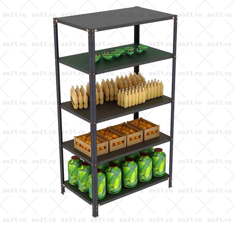 Стеллаж MS Standart black 1850х1000х600/5