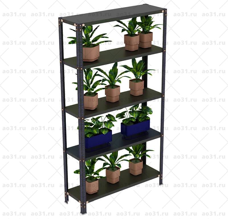 Стеллаж MS Standart black 1850х1000х300/5
