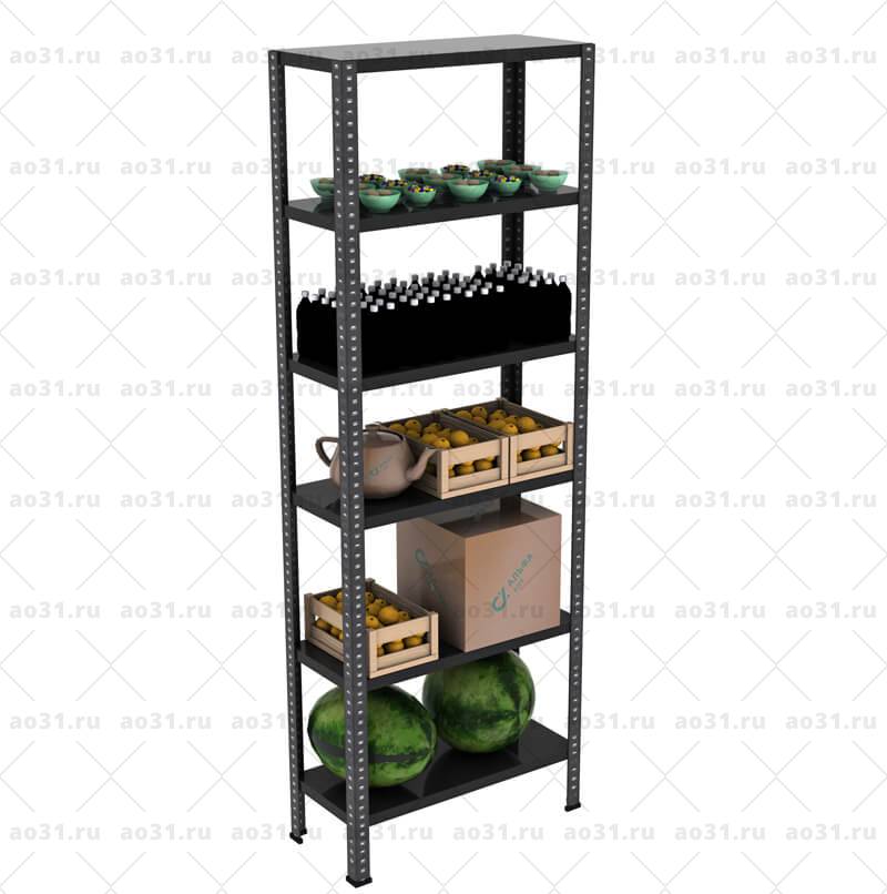 Стеллаж MS Standart black 2000х700х300/6