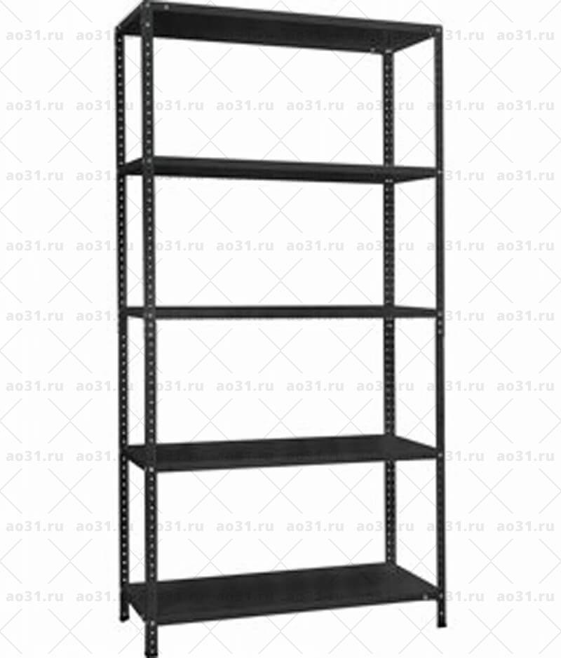 Стеллаж МС-750 черный 2000х1000х300/5 полок